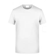 Simit Yaka Beyaz Promosyon  Pamuklu Tişört