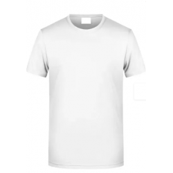 Simit Yaka Beyaz Promosyon  Pamuklu Tişört