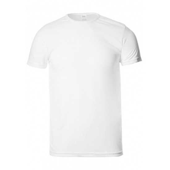 Polyester Simit Yaka Beyaz T-Shirt